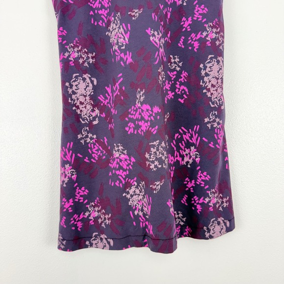 Kuhl Lyra Krossbak Dress Size S Purple Pink Floral Strappy Athleisure UPF 30+ - Picture 5 of 12